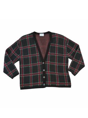 Vintage Pendleton Wool Cardigan Sweater Plaid Christmas 3XL